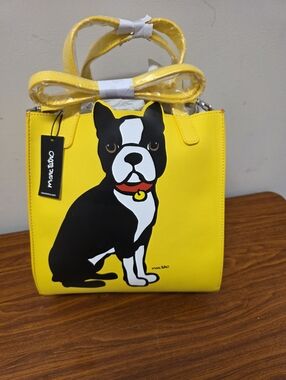 BRAND NEW WITH TAGS: Marc Tetro Boston Terrior Yellow Tote Bag